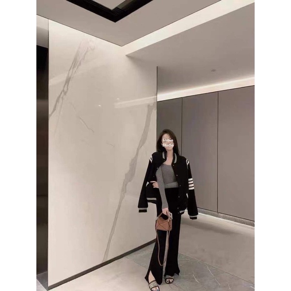 Áo khoác bomber bóng chày sọc tay HT12