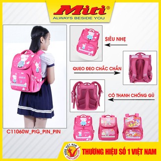 Cặp học sinh 🍎FREESHIP🍎 Cặp chống gù nam nữ cho học sinh tiểu học siêu nhẹ giá rẻ Miti C11060MM_BIG_PIN_PIN