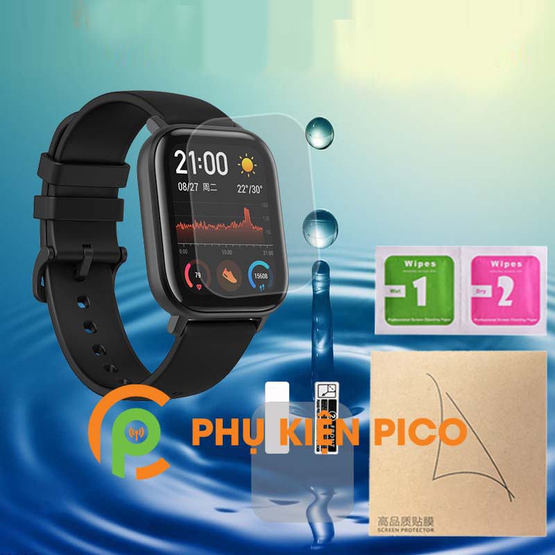 Dán màn hình Amazfit GTS trong suốt full màn hình đồng hồ - Dán dẻo đồng hồ Xiaomi Amazfit GTS full màn hình