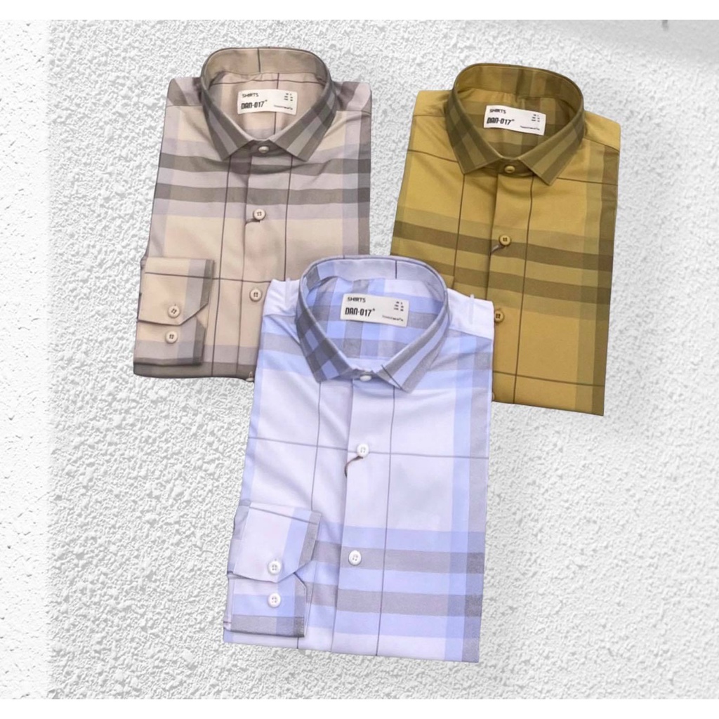 Áo sơ mi nam caro VN Shop tay dài vải cotton, form body, thấm hút mồ hôi