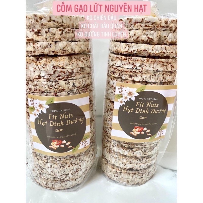 Bánh gạo lứt ăn kiêng, giảm cân, tập gym, ăn chay, thực dưỡng 💰 Lốc bánh 500g 💰 Fit Nuts