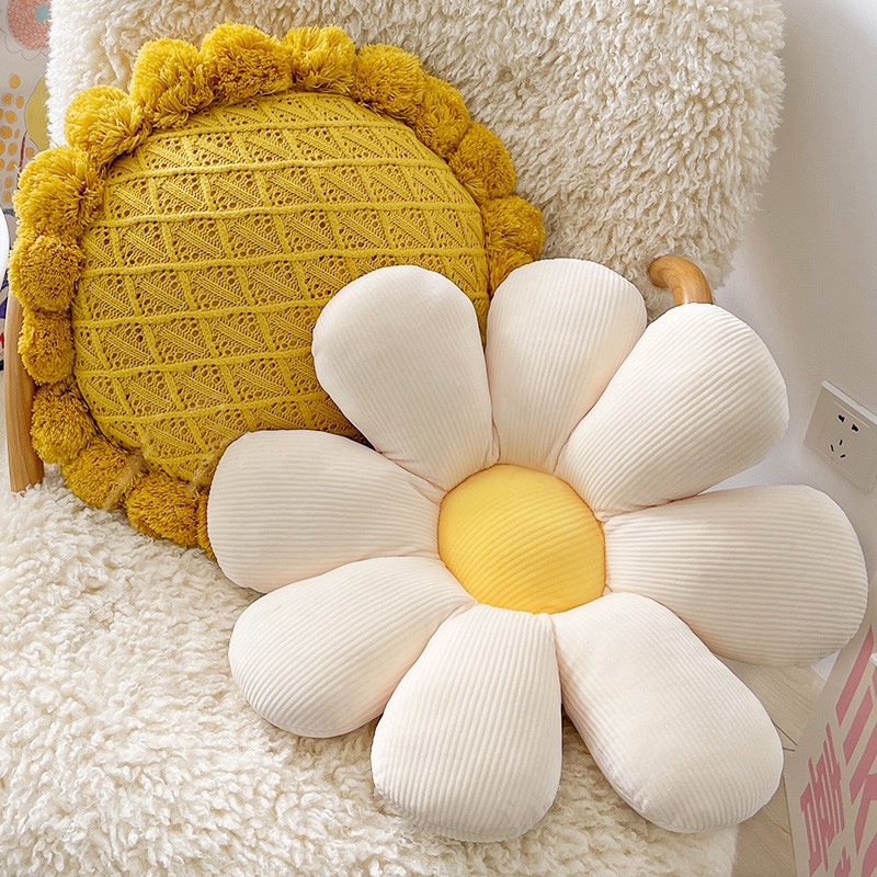 Đệm Lót Ghế Sô Pha 45X45Cm In Họa Tiết Hoa Phong Cách Hàn Quốc