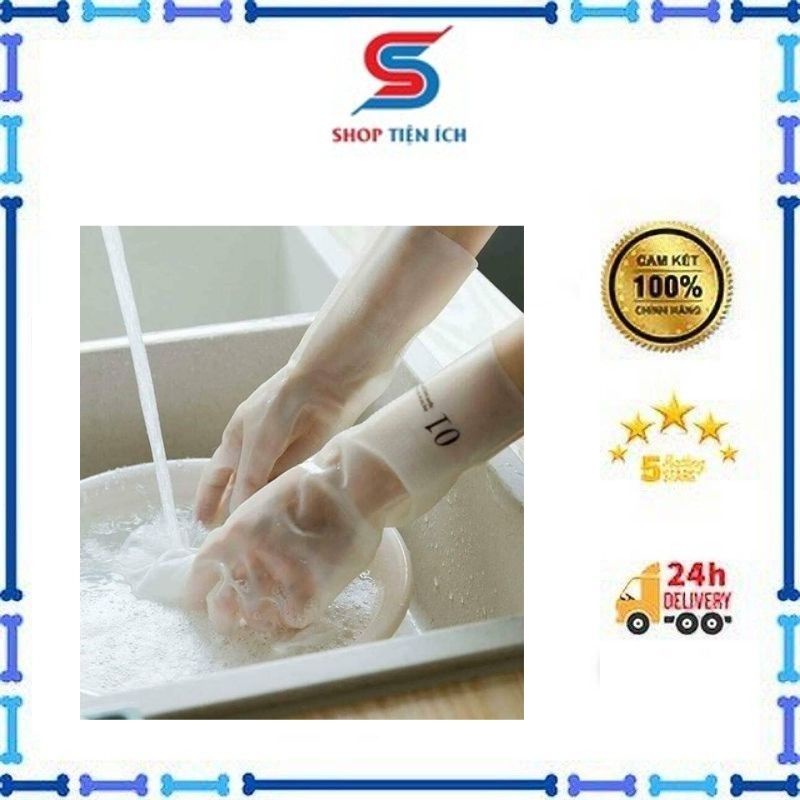 Găng tay cao su siêu dai combo 3 đôi -Shop Tiện Ích