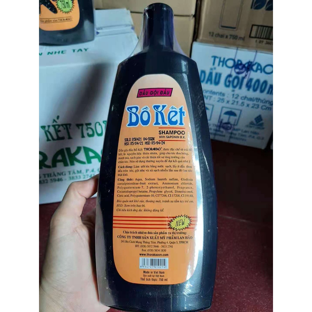 Dầu Gội Bồ Kết THORAKAO 750ml