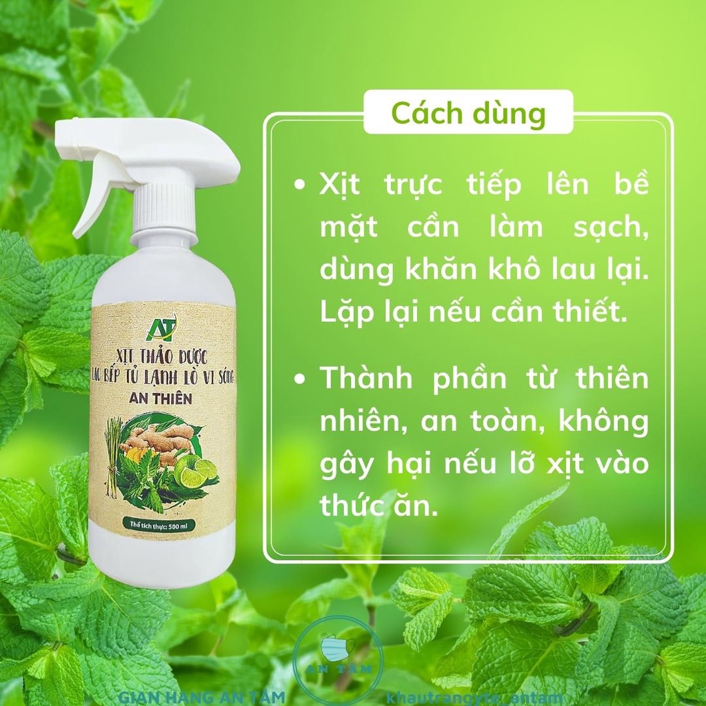Nước lau bếp đa năng thơm mùi sả gừng, không hóa chất, thích hợp mọi bề mặt, lau nồi chiên không dầu, chai 500ml