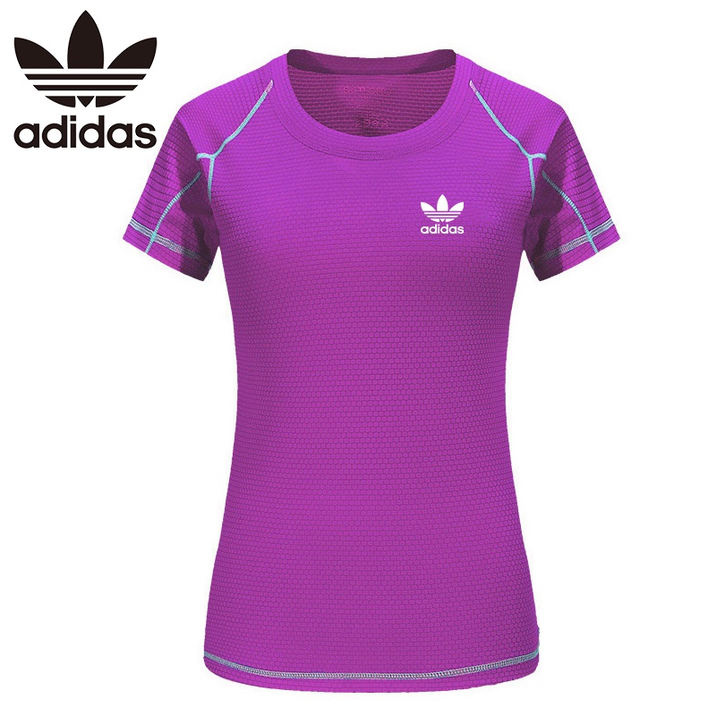 Ready Stock Adidas T-shirt Women Yoga Fitness Clothes Quick-drying Casual Sports T-shirt Women