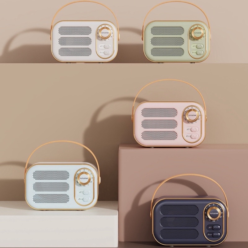 Loa bluetooth DW13 kiểu dáng Radio có quai da - Mẫu mới 2022