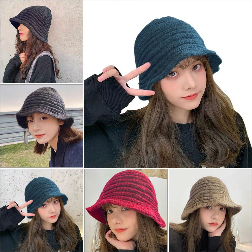 Mũ Len Beanie Nam Nữ Màu Trơn Dễ Thương