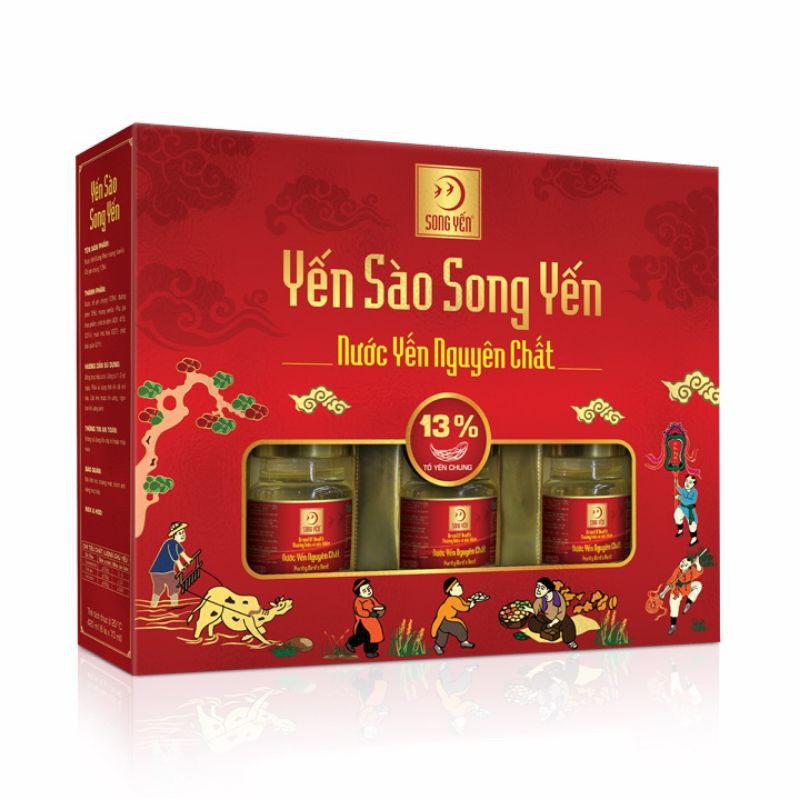 Hộp 6 lọ Yến Sào Song Yến - Nước yến nguyên chất