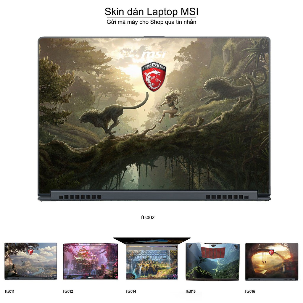 Skin dán Laptop MSI in hình Fantasy (inbox mã máy cho Shop)