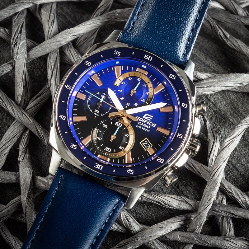 ĐỒNG HỒ NAM CHÍNH HÃNG CASIO EDIFICE EFV-600L-2A Máy Pin Nhật bền bỉ