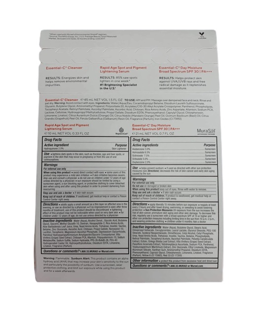 Bộ sản phẩm dưỡng da 3 món Murad Enviromental Shield.