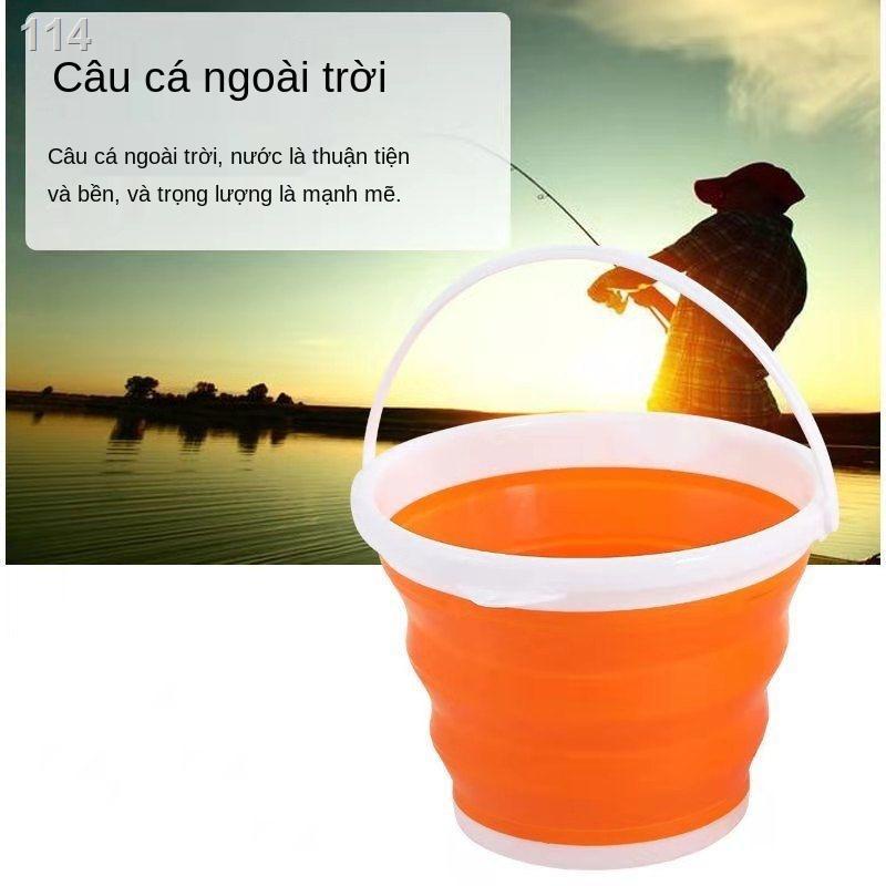 MGấp xô câu cá silicone kính thiên văn ký túc xá ngoài trời xe ô tô du lịch di động dụng cụ cung cấp