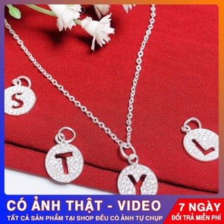 Dây chuyền bạc nam nữ, vòng cổ chữ cái bạc nguyên chất sáng đẹp- Tuấn Thoan JEWELRY