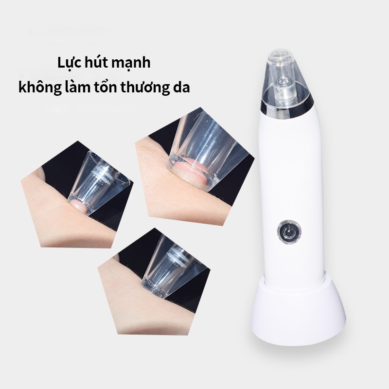 Máy Hút Mụn Hút Sạch Tất Cả Các Loại Mụn Với 3 Đầu Hút Thông Minh An Toàn Không Đau Rát Tiện Lợi Làm Sạch Lỗ Chân Lông
