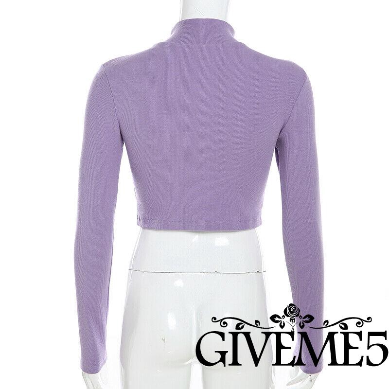 Áo tay dài kiểu ngắn dáng ôm dành cho nữ