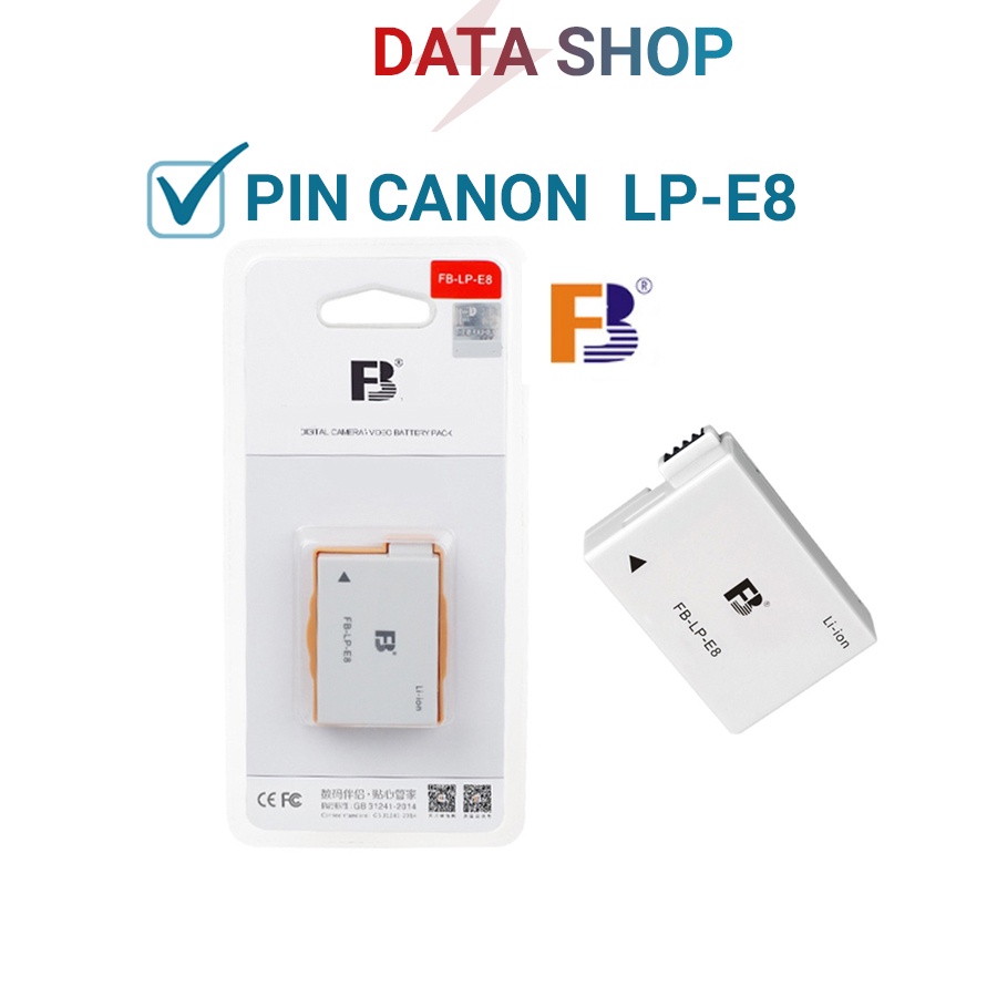 Bộ pin sạc canon Lp E6 Lp E8 chính hãng FB