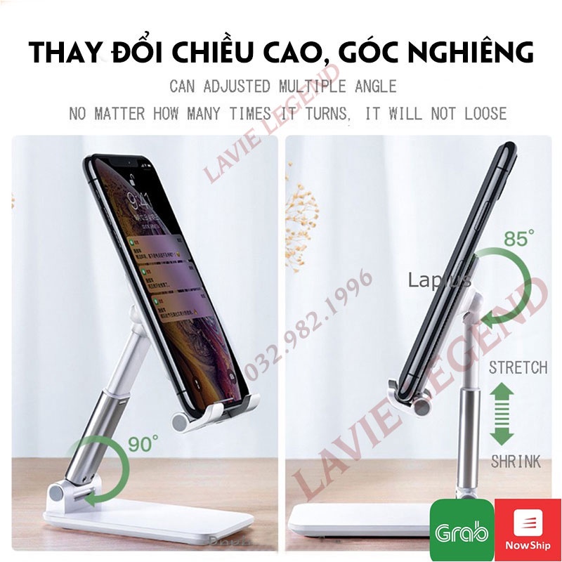 Giá Đỡ Điện Thoại Để Bàn Có Thể Điều Chỉnh Và Gập Lại Loại 1, Giá Kê Máy Tính Bảng Khung Chắc Chắn, Xoay Linh Hoạt