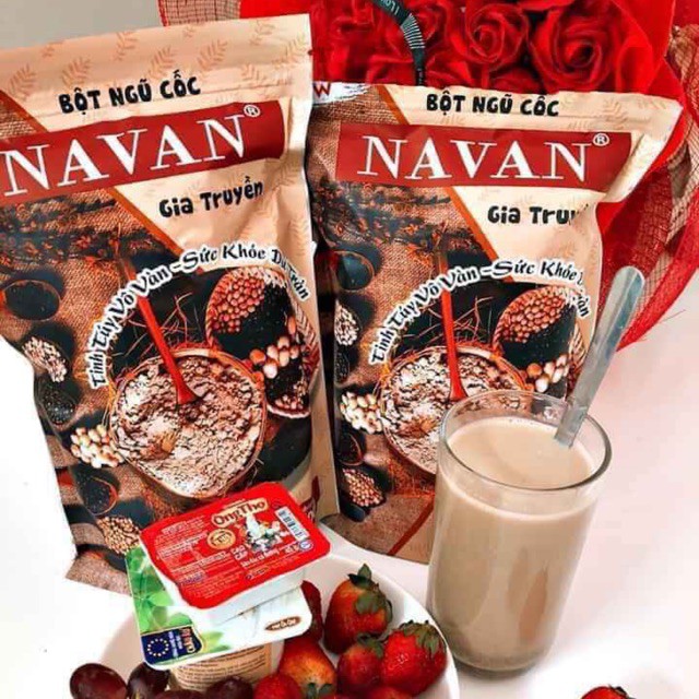 Bột ngũ cốc nhiều loại đậu Navan 800gr nguyên seal date luôn mới
