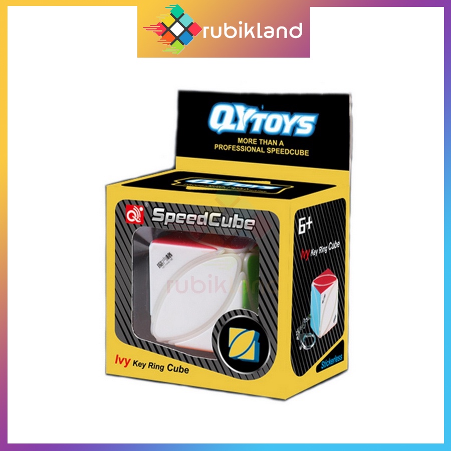 Móc Khóa Rubik Ivy Cube Rubic Biến Thể Stickerless QiYi Đồ Chơi Trí Tuệ Trẻ Em