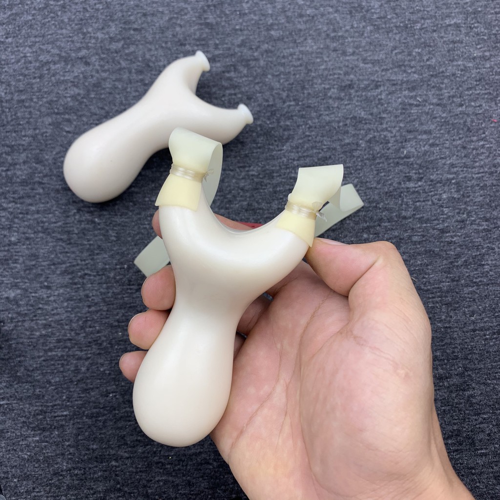 Ná Cao Su Nhựa Trắng - Ná Nhựa Béo Cao Cấp Chắc Chắn - Tặng Kèm Dây Thun