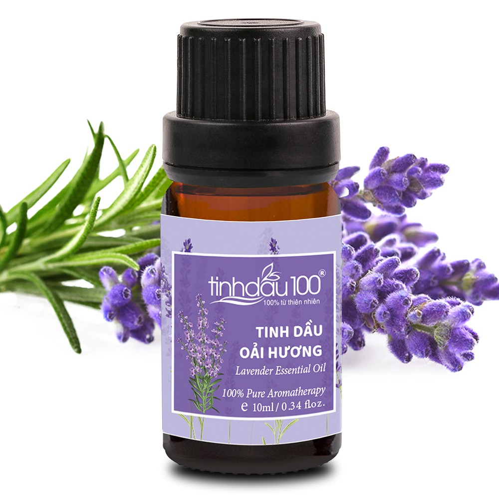 Tinh dầu oải hương Tinh Dầu 100. Tinh dầu lavender nguyên chất. Tinh dầu xông phòng khử mùi, ngủ ngon 10ml. Xuất xứ Pháp