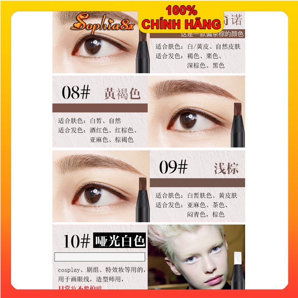 Chì xé kẻ mày phẩy sợi cao cấp Haozhuang Make Up Milano Eyebrow Pencil