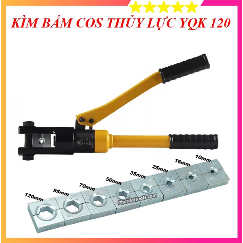 Kìm Ép Cos Thủy Lực YQK120 - Phạm Vi Ép 10-120mm2  - Hàng Tốt Chuyên Dụng Cho Thợ - Bảo Hành 6 Tháng