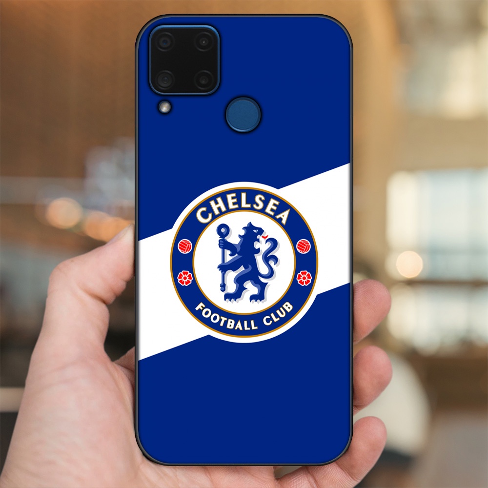 Ốp lưng Realme C15 viền đen in hình Chelsea FC
