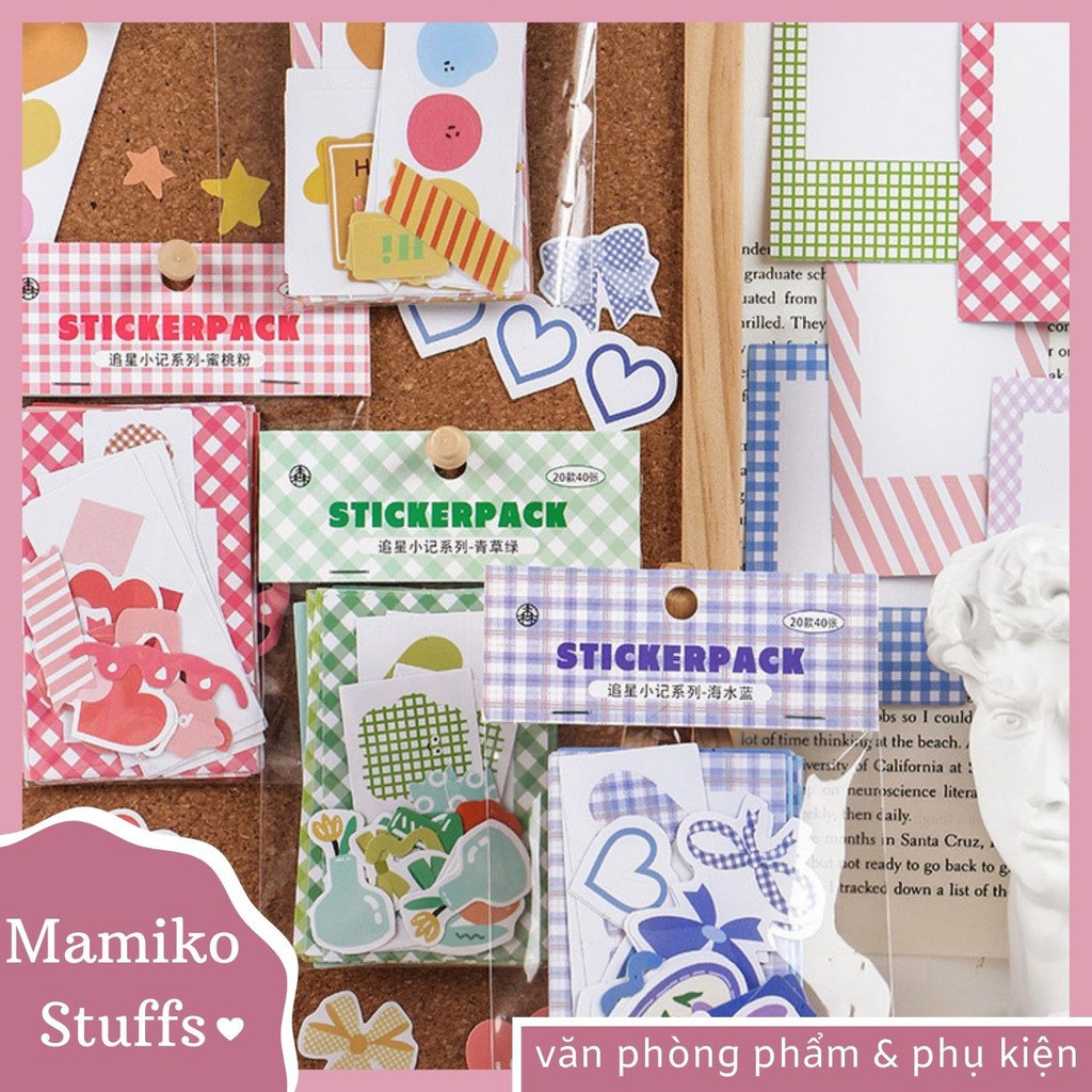 TÚI STICKER KHUNG ẢNH HISOME TRANG TRÍ SCRAPBOOK