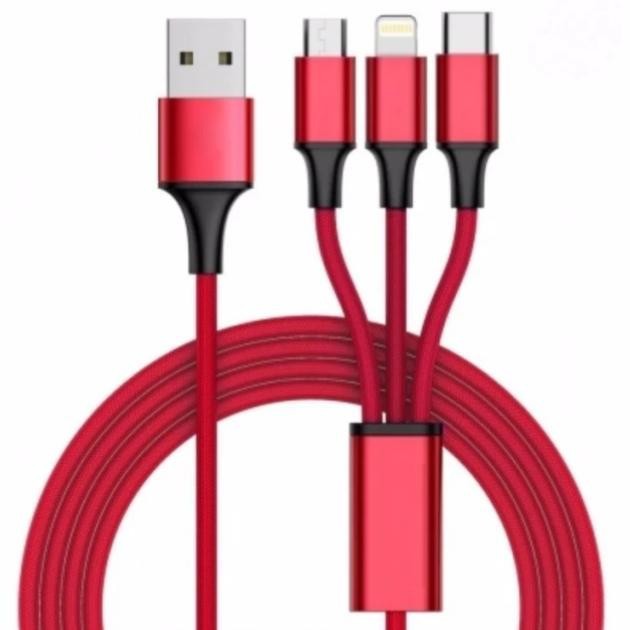 Cáp sạc đa năng 3 in 1 - Lighting,Micro,USB Type C