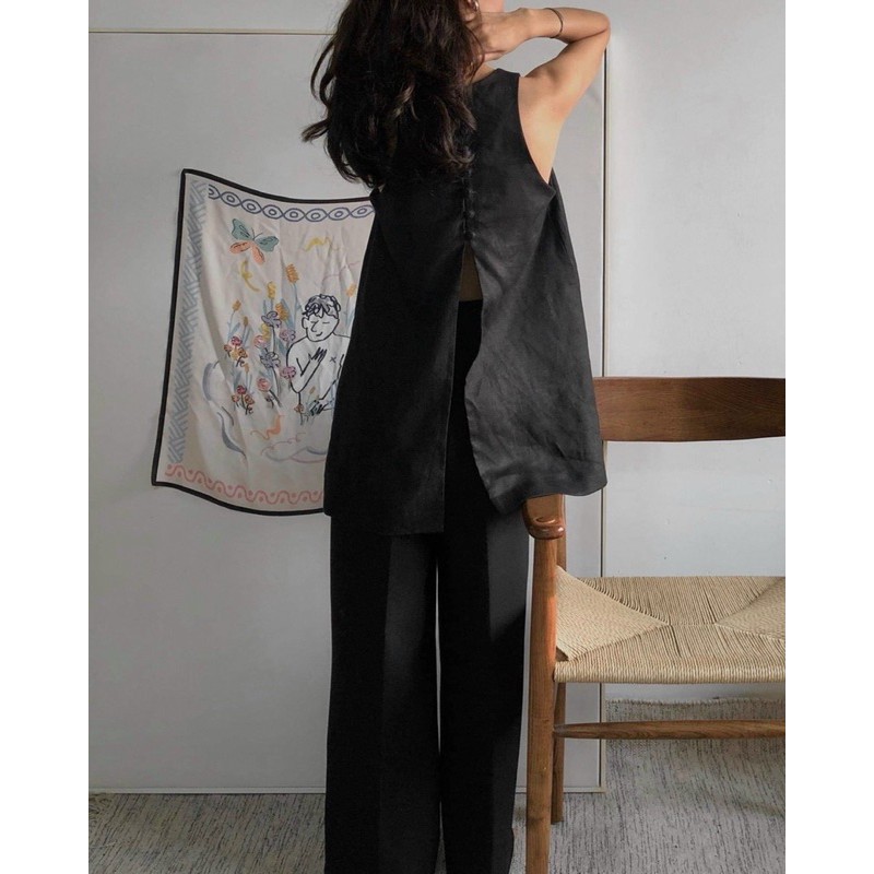 ÁO LINEN NÚT BỌC XẺ TÀ ✨✨