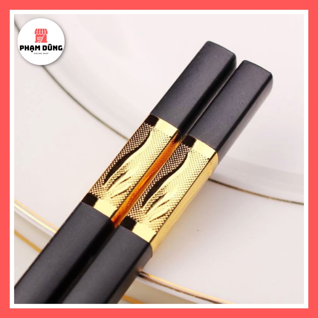Bộ 10 Đôi Đũa Mạ Vàng Cao Cấp Phong Cách Hàn Quốc