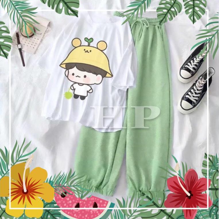 Sét áo hình + quần bom xi măng TH6 ATSHOP CHUYÊN SỈ LẺ THỜI TRANG