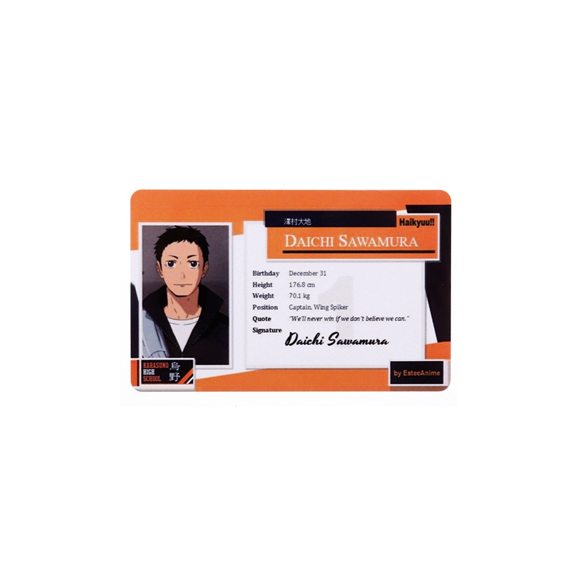 Thẻ ảnh PVC hình nhân vật Anime