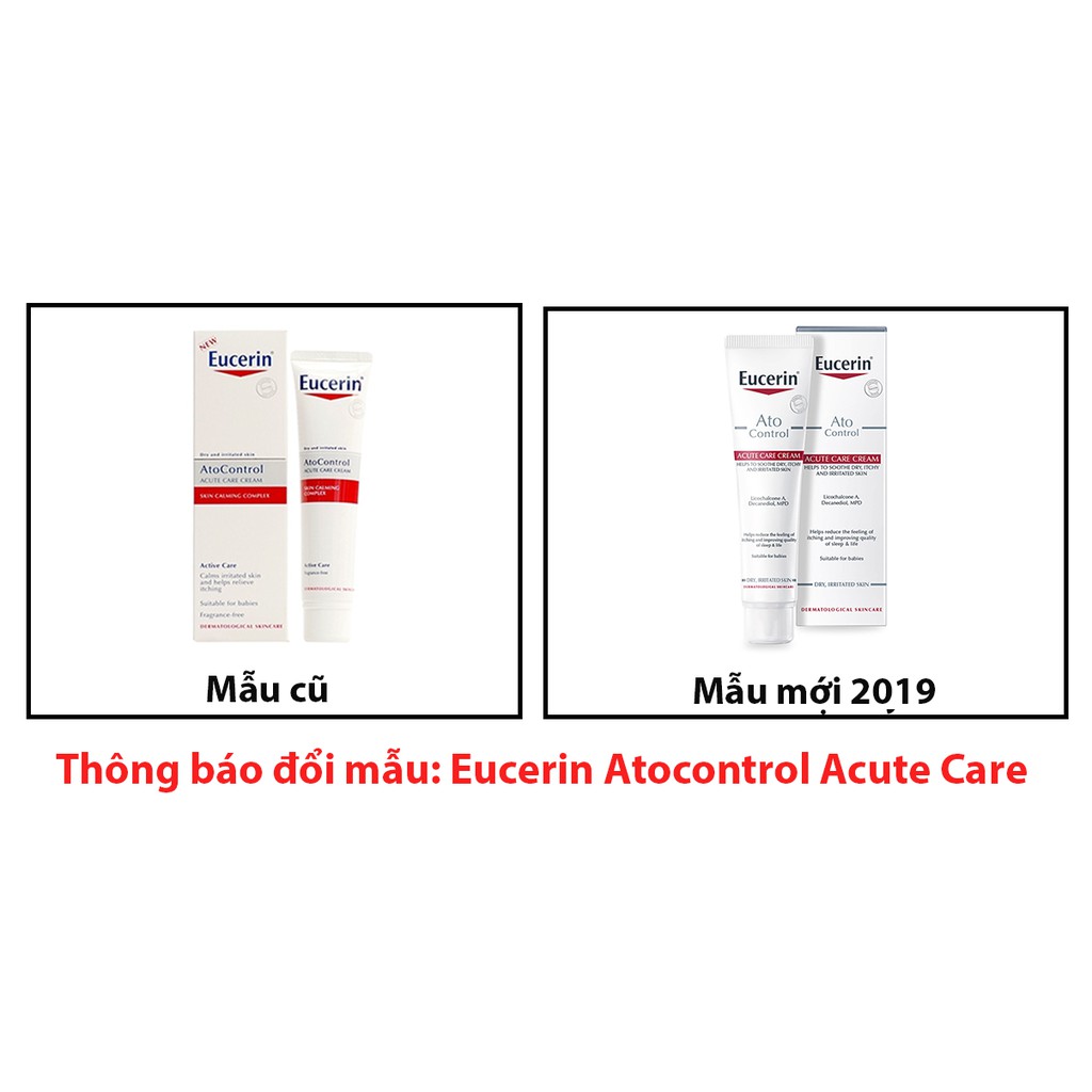 Eucerin Kem Dưỡng Giảm Ngứa, Đỏ Da Ato Control Acute Care 40ml