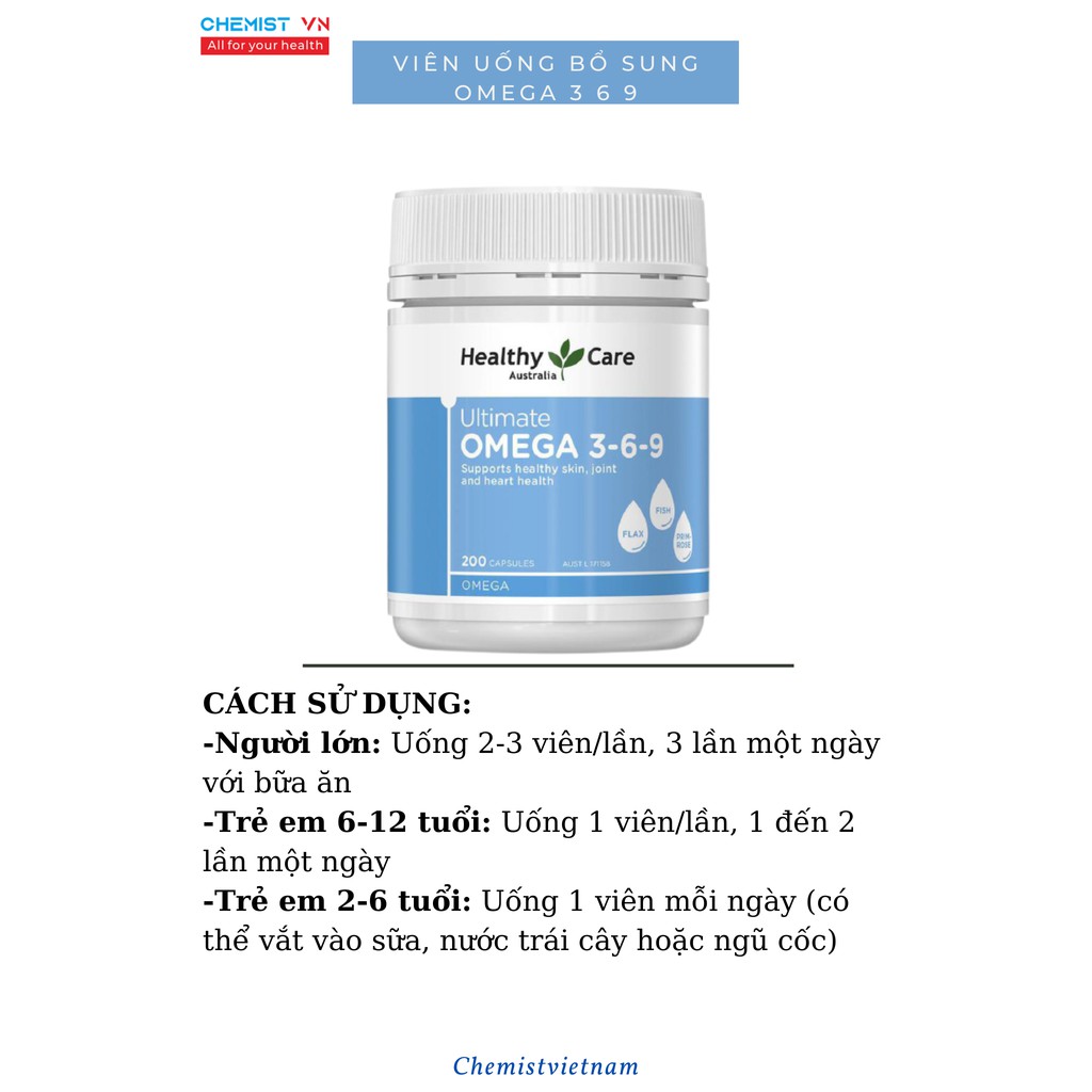 Omega 369 Của Healthy Care Úc 200 Viên (mẫu mới) | BigBuy360 - bigbuy360.vn