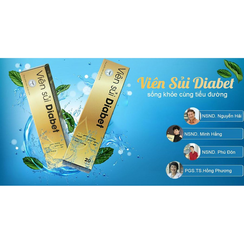 ✅ VIÊN SỦI DIABET ❤️[ CHÍNH HÃNG ] ❤️ XOA TAN NỖI LO TIỂU ĐƯỜNG TUÝP 20V