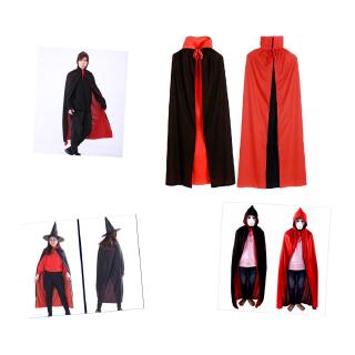 【Sẵn sàng】 Halloween trang phục cosplay Ma cà rồng áo choàng đỏ đen dành cho người lớn Giáng sinh áo choàng trẻ em