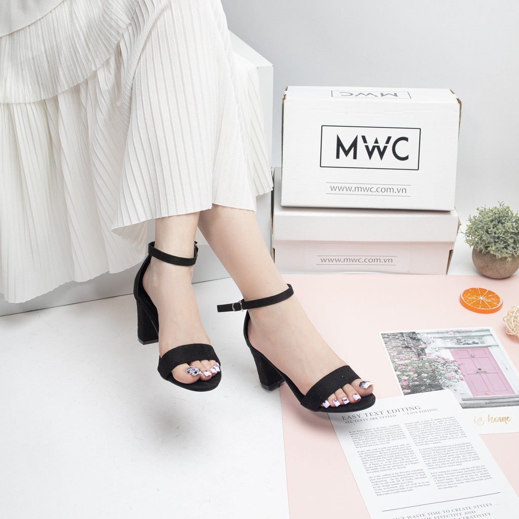 Giày cao gót nữ quai ngang MWC NUCG- 3502