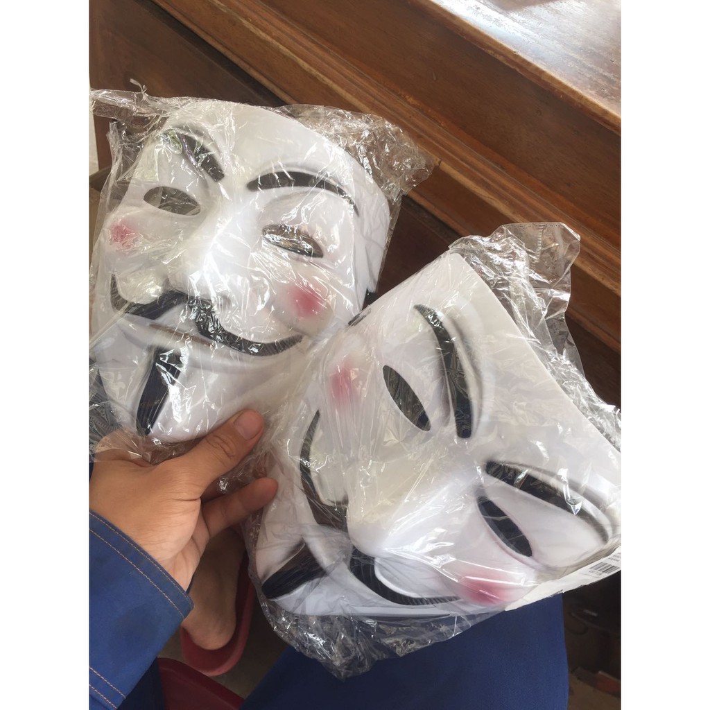 Mặt nạ Hacker mặt nạ Anonymous hóa trang Trắng đẹp
