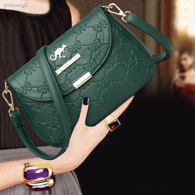 Túi đeo vai bên vai bé gái Boutique Đeo chéo Kangaroo Túi xách nữ 2021 Thời trang cao cấp dập nổi tất cả các trận đấu Da bò họa tiết da thật Túi đeo chéo mẹ