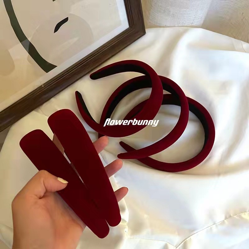 Băng Đô Cài Tóc Vải Nhung Bản To | Bờm Tóc Tiểu Thư