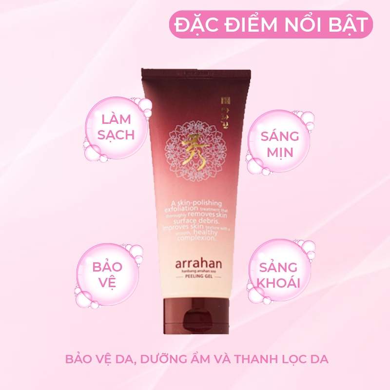 Tẩy Tế Bào Da Chết Chiết Xuất Từ Quả La Hán ARRAHAN Hàn Quốc Soo Peeling Gel 180ml Giúp Sạch Khuẩn Trắng Sáng Da