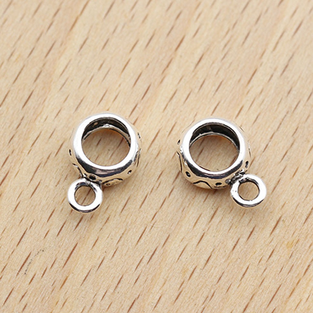 Phụ kiện Charm bạc Mặt khóa dây treo