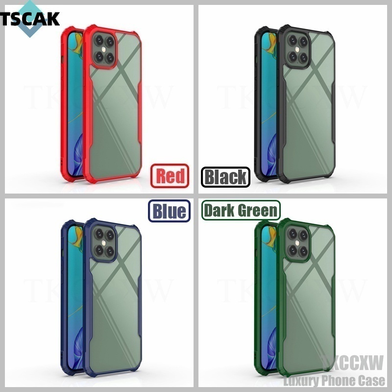 Ốp Điện Thoại Silicon Acrylic Trong Suốt Chống Sốc Cho iPhone 13 Pro Max 13 Mini 12 Pro Max 12 Mini 11 Pro Max SE 2020 SE2