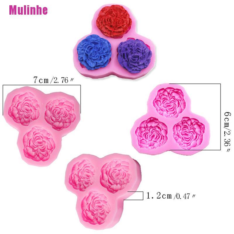 Khuôn Silicone Tạo Hình Hoa Mẫu Đơn Trang Trí Bánh Kẹo / Xà Phòng