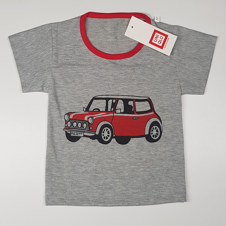 [ xả kho ] Bộ cotton cộc tay cho bé trai, bé gái- in hình ô tô đỏ F262