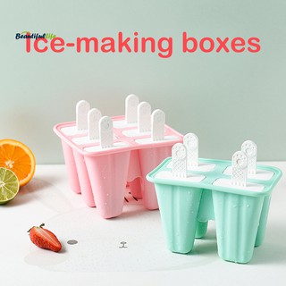 Khuôn làm 4/6 que kem an toàn thực phẩm tiện dụng cho nhà bếp