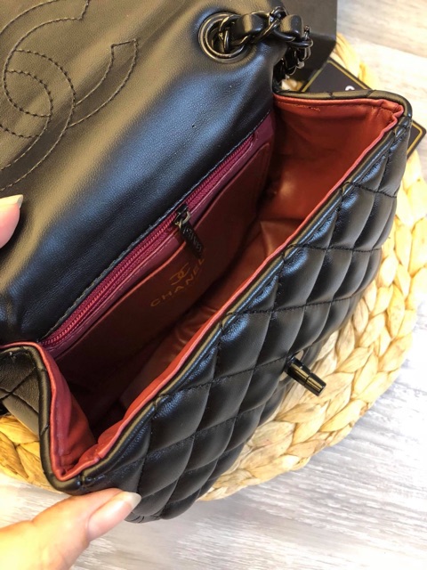 Túi Classic size 18 xích đen